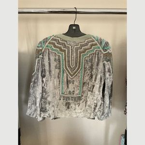 Bl-nk via Anthropologie: Embellished velvet cropped jacket